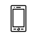 Cell phone vector, Electronic device line icon editable stroke