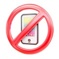 Cell phones forbidden icon