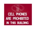 Cell Phones Prohibited Sign