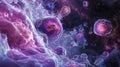A cell with purple and blue cells Royalty Free Stock Photo