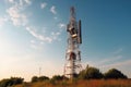 Cell site, cell tower or cellular base station for transmitting radio signals from cellular networks, telco tower,