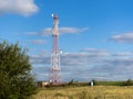Cell site and Telecom Base Station. Royalty Free Stock Photo