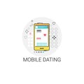 Cell Smart Phone Communicate Love Message Mobile Dating Sms Icon Royalty Free Stock Photo