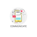 Cell Smart Phone Communicate Message Sms Icon Royalty Free Stock Photo