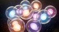 Cell Structure 3D Render of Colorful Biological Cells Royalty Free Stock Photo
