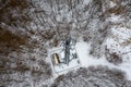 Cell Tower from Above Royalty Free Stock Photo