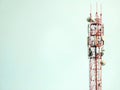 Cell tower against blue sky Royalty Free Stock Photo