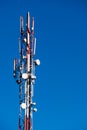 Cell tower and blue sky Royalty Free Stock Photo