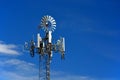 Cell Tower Disguised as a Farm Windmill Royalty Free Stock Photo