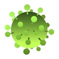 Cell virus flu. Vector image Isolated on white background. Flat design Royalty Free Stock Photo