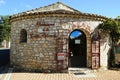 Cellar at the Domaine de la Croix Blanche winery in Ardeche, France