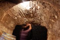 Bottles at cellar in a wineyard in the island of mallorca wide