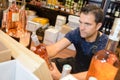 cellarman choosing wine Royalty Free Stock Photo