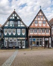 Beautiful cityscape with typical medieval german architecture in Celle, Lower Saxony, Germany