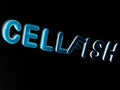 cellfish communication related word displayed with blue illustrations