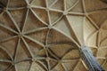 Celling in the Cathedral in Jeronimos monastery in Belem, Lisbon Royalty Free Stock Photo