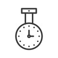 Celling clock icon, outline design editable stroke pixel perfect