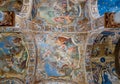 Celling of the famous church of Santa Maria dell`Ammiraglio in Palermo