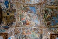 Celling of the famous church of Santa Maria dell`Ammiraglio in Palermo