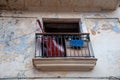 Old balcony in old havana. Cuba Royalty Free Stock Photo