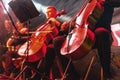 Cello concert with instrument close up Royalty Free Stock Photo