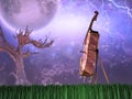 Old Tree and Cello Royalty Free Stock Photo