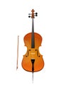 Cello, illustration of stringed orchestra music instrument