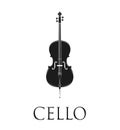 Cello. Isolated On White Background.