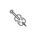 Cello music instrument line icon Royalty Free Stock Photo