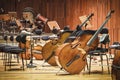 Cello Music instruments on a stage Royalty Free Stock Photo