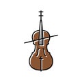 cello orchestra music instrument color icon vector illustration Royalty Free Stock Photo