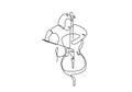 Cello player one line drawing minimalism lineart continuous hand drawn