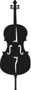 Cello silhouette music Royalty Free Stock Photo