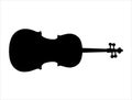 Cello silhouette vector art white background Royalty Free Stock Photo