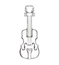 Cello string instrument music icon. Vector graphic Royalty Free Stock Photo