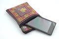 Cellphone in colorful wallet