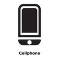 Cellphone icon vector isolated on white background, logo concept Royalty Free Stock Photo