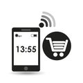 Cellphone internet e-commerce network media icon Royalty Free Stock Photo