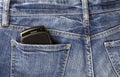 Cellphone and jeans Royalty Free Stock Photo