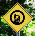 Cellphone pictogram Royalty Free Stock Photo