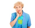 Cellphone Senior Woman - Upset Royalty Free Stock Photo