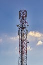 Cellphone tower with a blue sky Royalty Free Stock Photo