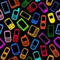 Cellphones and Smartphones Seamless Pattern