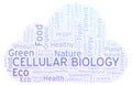 Cellular Biology word cloud Royalty Free Stock Photo