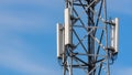 Cellular Communication Tower with Antennas and Cables â AI content Royalty Free Stock Photo