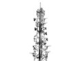 Cellular communication tower isolated on white background Royalty Free Stock Photo