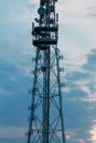 Cellular communications tower Royalty Free Stock Photo