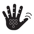 Cellular, cybernetics, hand icon