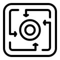 Cellular device service icon outline vector. Business revenue