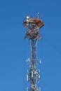 Cellular mobile radio transmission pole tower Royalty Free Stock Photo